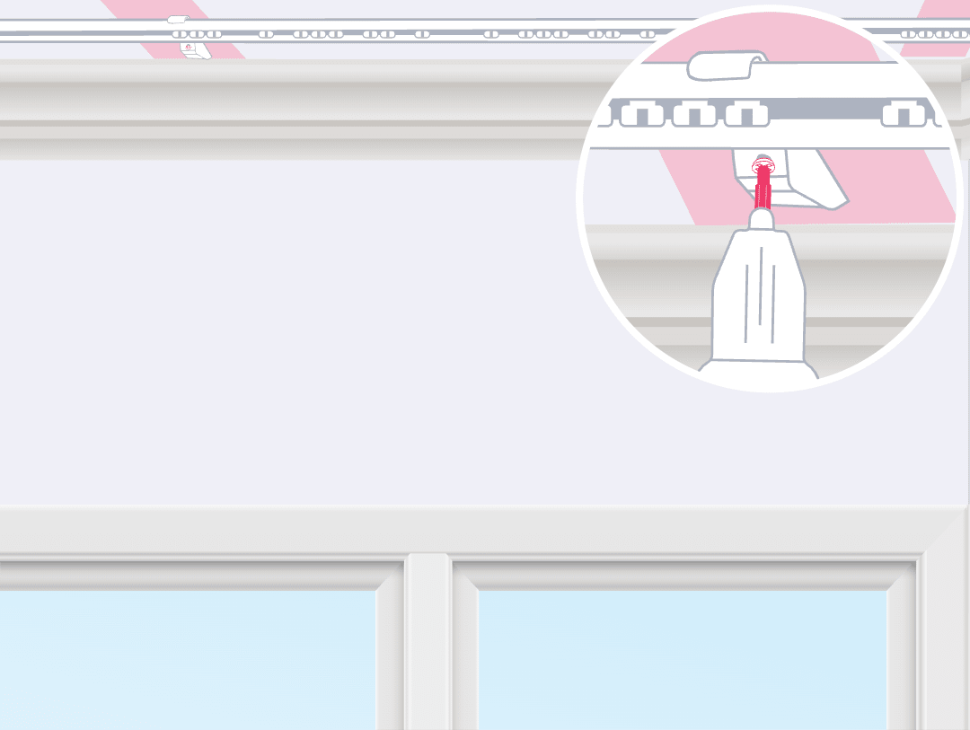 How to install curved curtains for bay windows