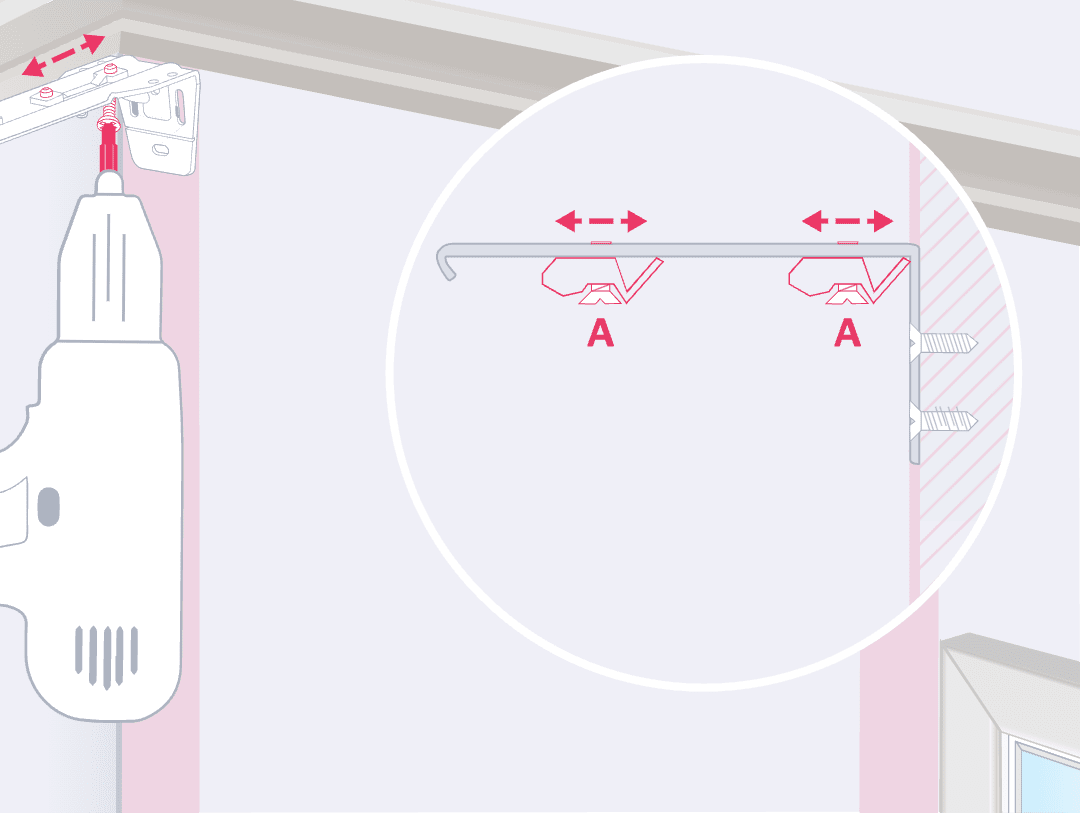 How to install double track curtains