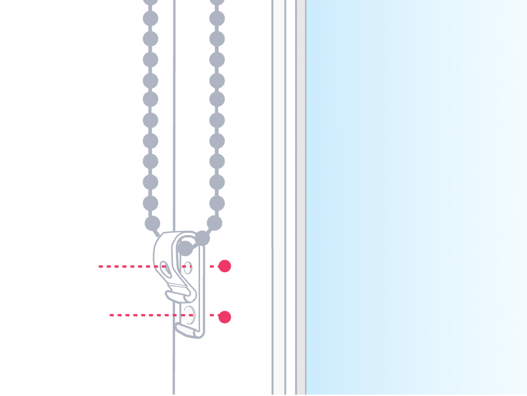 How to install Roman blinds with a chain drive