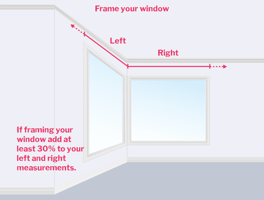 How to measure corner windows for curved curtains