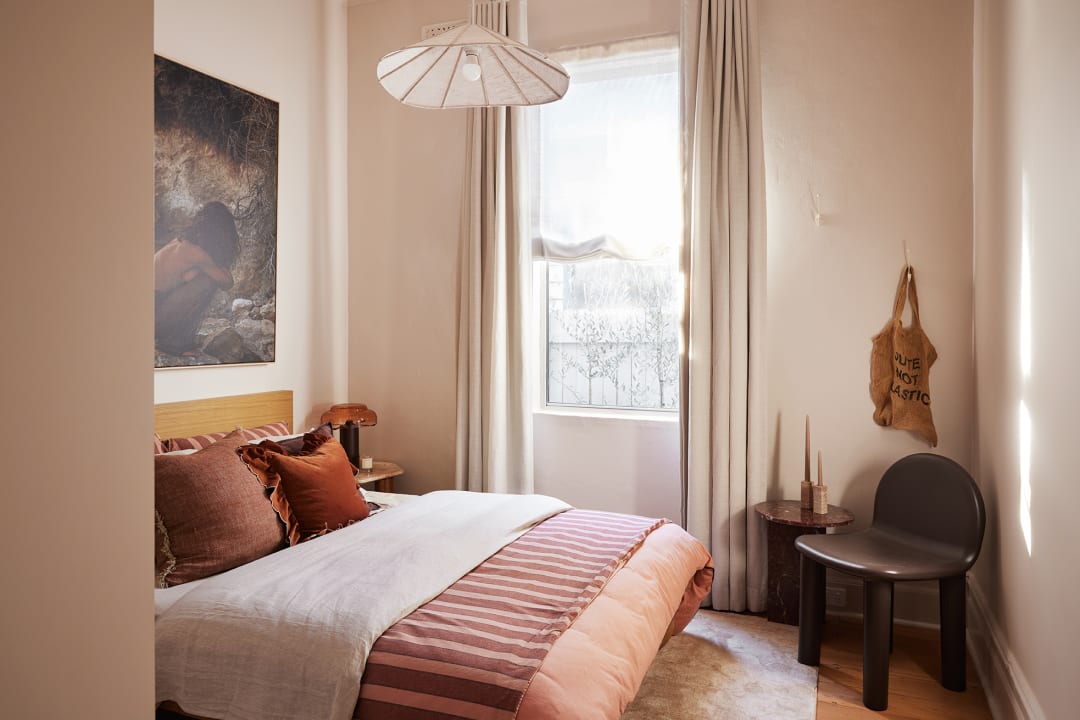 Burleigh Shell with Simplicity Off White Lined Curtains