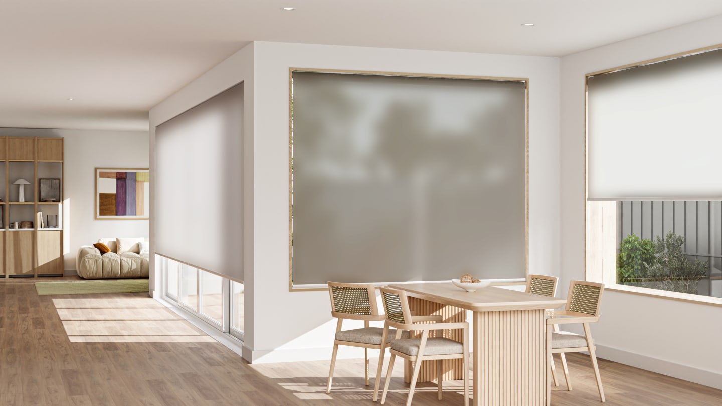 Balmoral LF Light Filtering Roller Blind in Jet LF