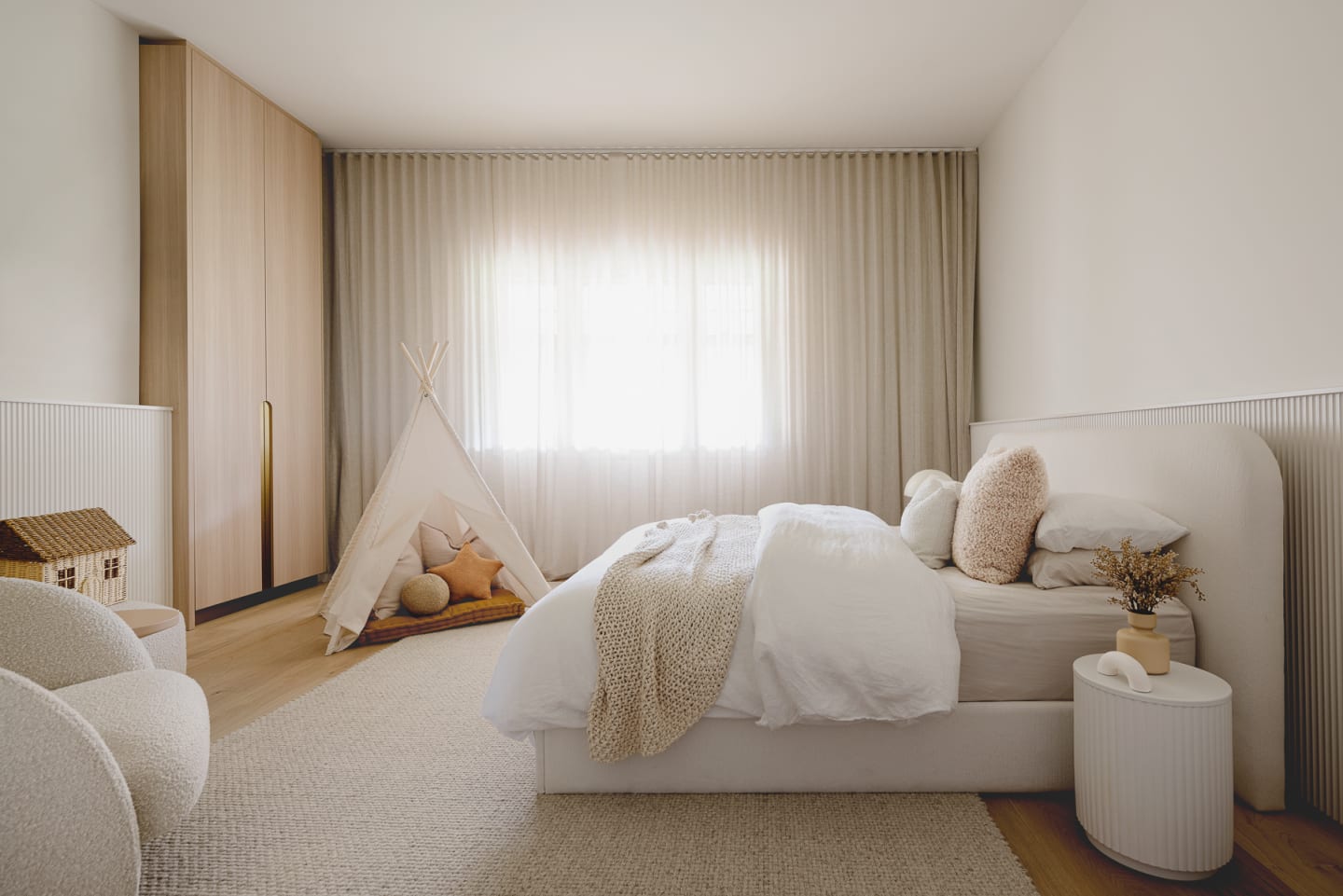 How to install double track curtains